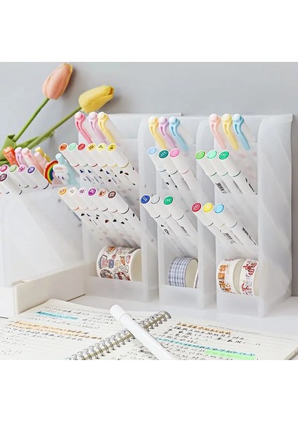 Mat Siyah Stil Iskandinav Kalemlik Ins Şeffaf Buzlu Kalem Kutusu Okul Masaüstü Saklama Kutusu Çok Fonksiyonlu Masa Kırtasiye Organizerorganizer (Yurt Dışından) modelleri