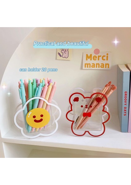 Köpek Yavrusu Tarzı Kawaii Akrilik Kalemlik Masa Düzenleyici Sevimli Ayı Ofis Kırtasiye Organizatör Masaüstü Kawaii Saklama Kutusu Okul Malzemeleri (Yurt Dışından)