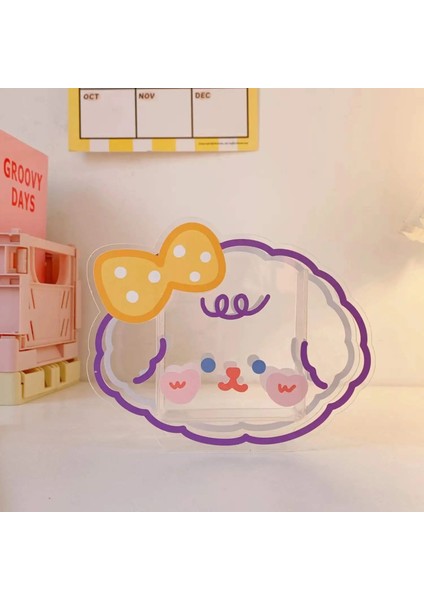 Süt Yavrusu Tarzı Kawaii Masa Düzenleyici Akrilik Kalemlik Masaüstü Düzenleyici Sevimli Ayı Ofis Kırtasiye Kozmetik Saklama Kutusu Ofis Depolama (Yurt Dışından)