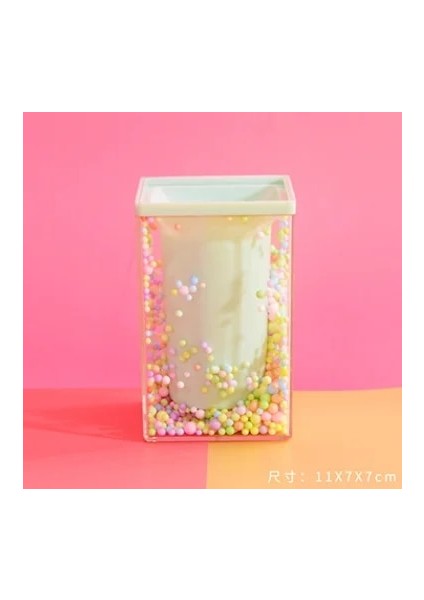 Kare Yeşil Stil Rüya Gibi ve Güzel Köpük Tükenmez Kalemlik Sevimli Masa Düzenleyici Tatlı Kız Tarzı Kawaii Kırtasiye Öğrenci Hediyesi (Yurt Dışından)