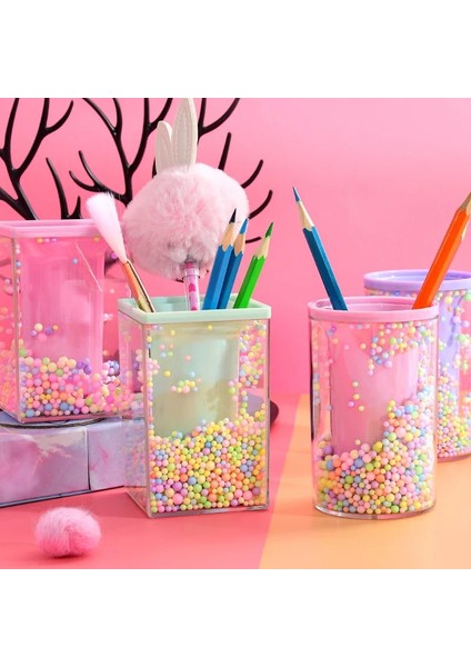 Kare Yeşil Stil Rüya Gibi ve Güzel Köpük Tükenmez Kalemlik Sevimli Masa Düzenleyici Tatlı Kız Tarzı Kawaii Kırtasiye Öğrenci Hediyesi (Yurt Dışından) fırsatları