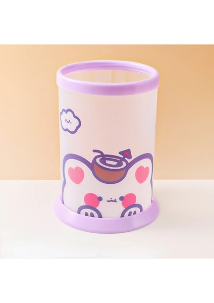 No.6 Tarzı Buzlu Pp Dıy Kalemlik Karikatür Tarzı Kalem Konteyner Kırtasiye Organizatör Öğrenciler Okul Ofis Malzemeleri Sevimli Kalemlik (Yurt Dışından)