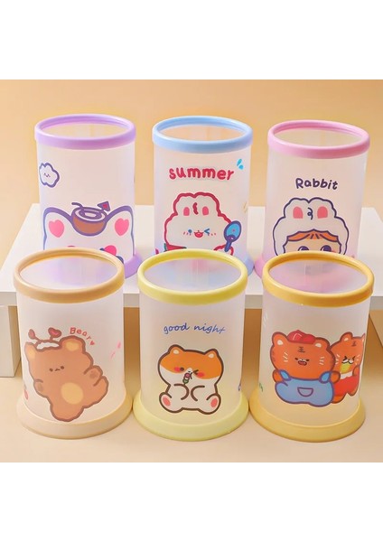 No.6 Tarzı Buzlu Pp Dıy Kalemlik Karikatür Tarzı Kalem Konteyner Kırtasiye Organizatör Öğrenciler Okul Ofis Malzemeleri Sevimli Kalemlik (Yurt Dışından) modelleri