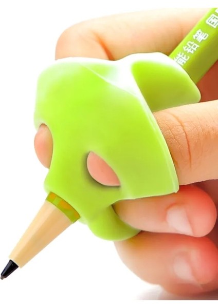 Yeşil Stil Ldren Yazma Kalem Pan Tutucu Çocuklar Öğrenme Uygulaması Silikon Kalem Yardımı Kavrama Duruş Düzeltme Cihazı Öğrenciler Için Yeni (Yurt Dışından) fırsatları