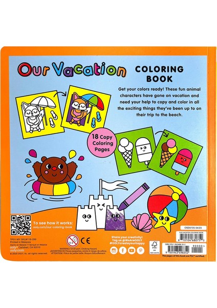 Ooly Boyama Kitabı - Our Vacation fiyatları