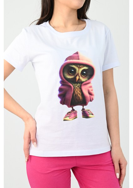 Kadın Kısa Kollu Baskılı Eşofman Takımı 3773-23 fırsatları