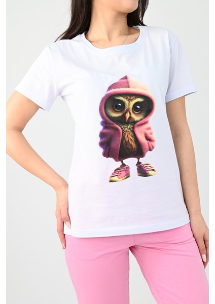 Kadın Kısa Kollu Baskılı Eşofman Takımı 3773-23 fiyatları