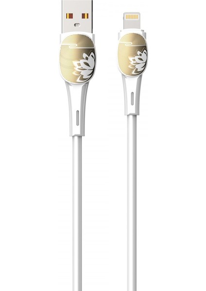 Ldnıo Hızlı Şarj Kablosu 2m Lightning Beyaz LS832