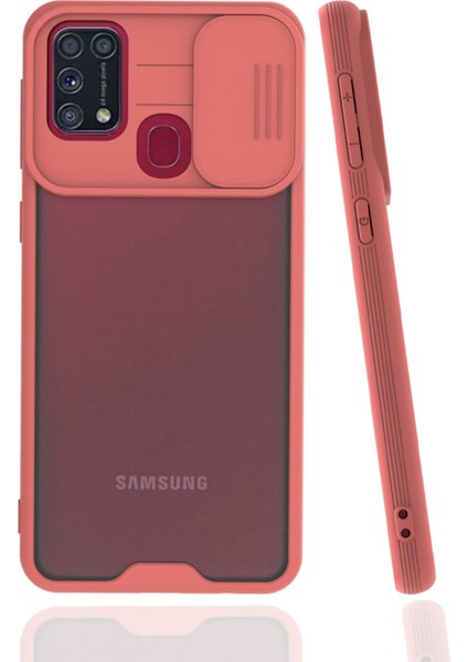 Samsung Galaxy M31 Kılıf Platin Kamera Koruma Silikon - Pembe 327107