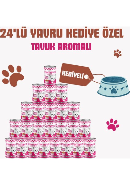 Premium Yavru Kedi Konservesi Tavuklu 400 gr x 24