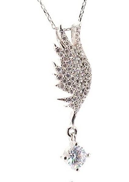 Tektaşlı Kanat Kolye