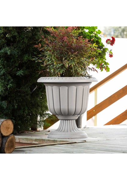 Nergis Saksı Ayaklı Plastik Bahçe Balkon Saksısı 6 lt