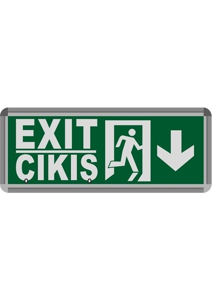 3W Çıkış-Exit LED Armatür (Aşağı) Hs 4601