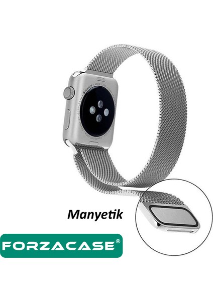 Apple Watch 8 41MM Için Metal Mıknatıslı Kordon Kayış + Ekran Koruma Filmi - FC158 modelleri