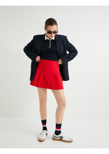 Pileli Mini Etek Yüksek Bel fiyatları