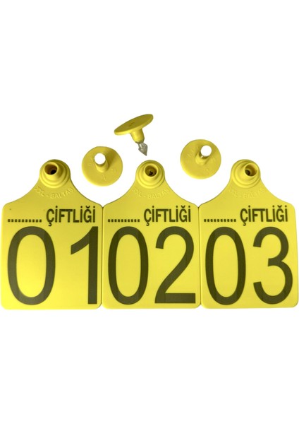 400 Adet Sarı Xl Büyükboy Hayvan Küpesi Pens Ucu