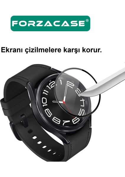 Samsung Galaxy Watch 6 Classic 43MM Için Silikon Kordon Kayış + Ekran Koruma Filmi - FC163 fırsatları