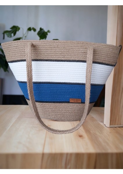 Hasır Çanta Omuz Çantası Plaj Çantası El Emeği Handmade Tasarım Tarz Yaz MODA-30CMX40-42CM