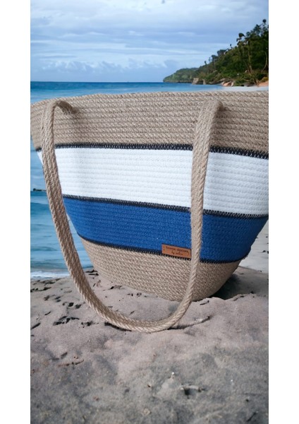 Hasır Çanta Omuz Çantası Plaj Çantası El Emeği Handmade Tasarım Tarz Yaz MODA-30CMX40-42CM fırsatları