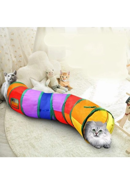S Şeklinde Kedi Tüneli Eğlence Kaynağı