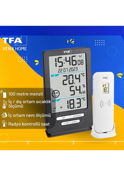 Tfa-Dostmann 30.3074.10 'xena Home' Kablosuz Termohigrometre