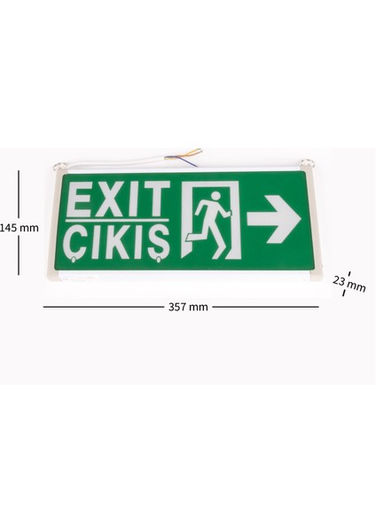 3W Çıkış-Exit LED Armatür (Sağ-Sol) Hs 4600