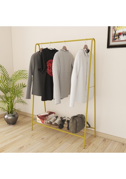 Oval Telli Gold Butik Elbise Askılığı Konfeksiyon Askılık