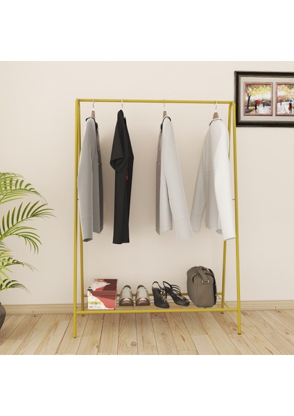 Oval Telli Gold Butik Elbise Askılığı Konfeksiyon Askılık