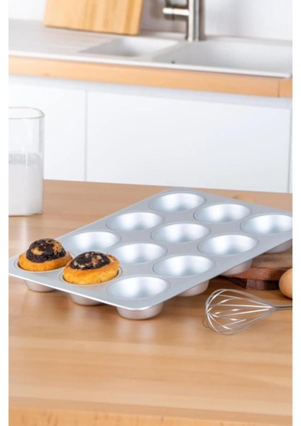 Mate Dikdörtgen Muffin Kek Kalıbı - 38.5 cm