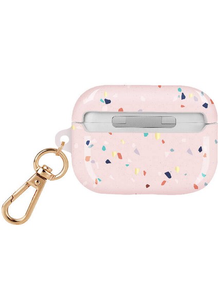 Airpod Pro Uyumlu Kılıf Mozaik Desenli Coehl Terrazzo Kapak Pembe