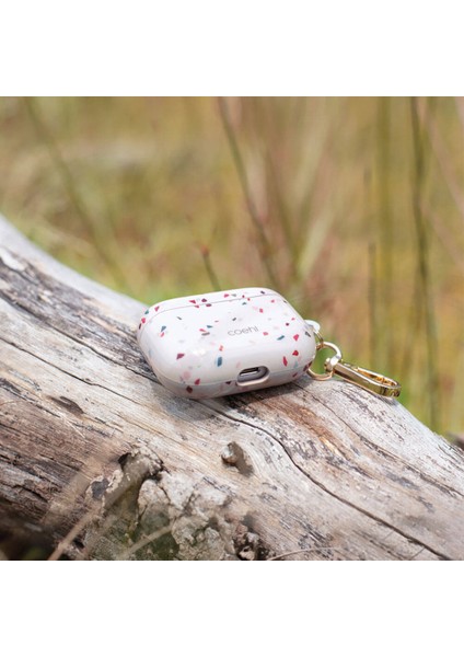 Airpod Pro 2 Uyumlu Kılıf Mozaik Desenli Coehl Terrazzo Kapak Gri modelleri