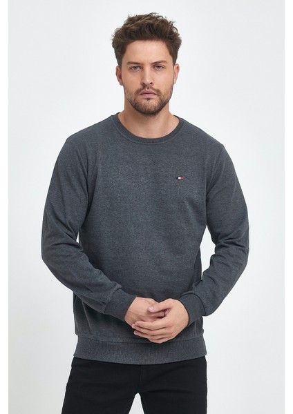 Erkek Çok Renkli Bisiklet Yaka Nakış Detaylı Regular Fit 4'lü Sweatshirt