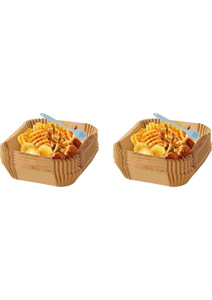 Sıcak Hava Fritözü Için Pişirme Kağıdı Kare (20 Cm), 200'LÜ Paket Airfryer Pişirme Kağıdı Tek Kullanımlık Yapışmaz Kağıt Suya Dayanıklı (Yurt Dışından)