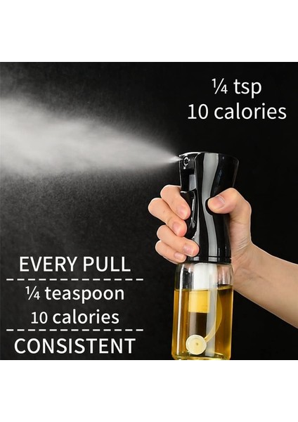 Pişirme Için 2x Yağ Püskürtücü, 200ML Zeytinyağı Sprey Şişesi Püskürtücü, Hava Fritöz Aksesuarları, Salata Yapımı/pişirme/kızartma Için (Yurt Dışından)