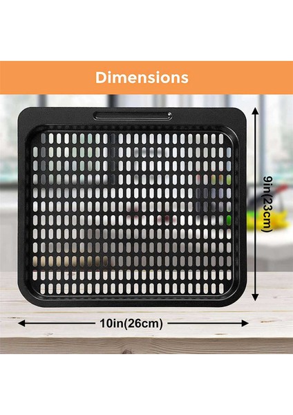 4pcs Pişirme Tepsisinin Değiştirilmesi, 10 Qt Örgü Pişirme Rafı Hava Fritöz Aksesuarları, Hava Fritöz Fırını, Bulaşık Makinesinde Yıkanabilir (10 Qt) (Yurt Dışından)