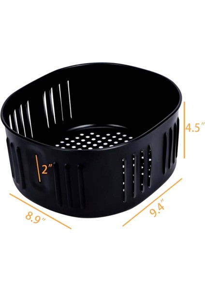 Hava Fritöz Yedek Sepeti Power Xl Dash Gowise Abd Cozyna 5.5qt Hava Fritöz, Hava Fritöz Aksesuarları Siyah (Yurt Dışından)