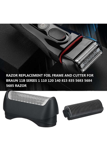 Braun 11B Serisi Için 2x Elektrikli Tıraş Makinesi Yedek Kafa, Kesme Bıçağı Kesicileri Değiştirin 1/110/120/140/815/835/5683 (Yurt Dışından)