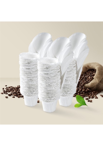 150PCS Coffee Filter Paper Cup Food Grade Filter Paper Holder Coffee Machine Paper Filter Capsule K Cup With Cover (Yurt Dışından)