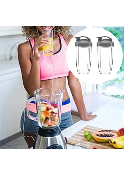 Tercih Edilen Parçalara Göre Nb 600W/900W Yüksek Hızlı Blender (2'li Paket) ile Uyumlu 24OZ Uzun Yedek Bardaklar (Yurt Dışından) fırsatları