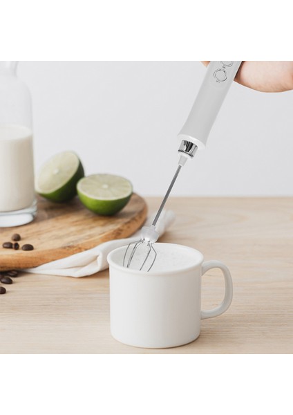 USB Elektrikli Süt Köpürtücü 3 Hız Cappuccino Kahve Köpürtücü 3 Çırpma El Yumurta Çırpıcı Sıcak Çikolata Latte Içecek (Yurt Dışından)