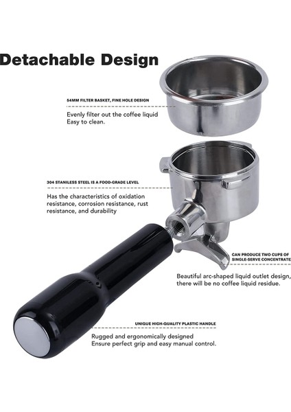 54MM Portafilter For BES870XL, BES870BSXL, BES878BSS, BES880BSS, BES840XL Stainless Portafilter Filter Holder (Yurt Dışından)