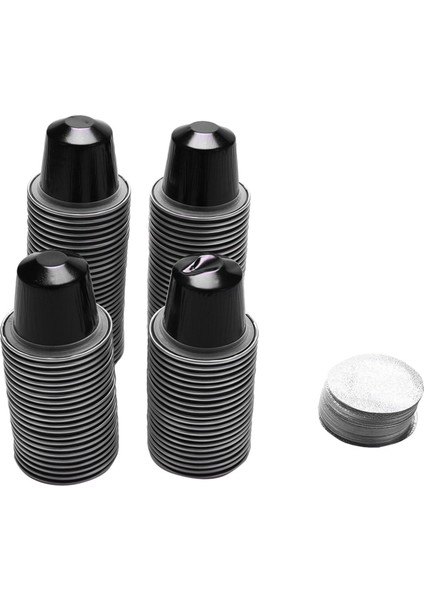 100 Sets Refillable Coffee Capsule Cup Disposable Pod For Automatic Coffee Machine Food Package Cafe Supplies (Yurt Dışından)