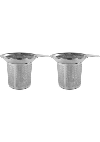 2x Stainless Steel Tea Strainer, Teapot, Tea Sieve, Coffee Cup, Leaking Sieve, High Density Filter With Handle (Yurt Dışından)