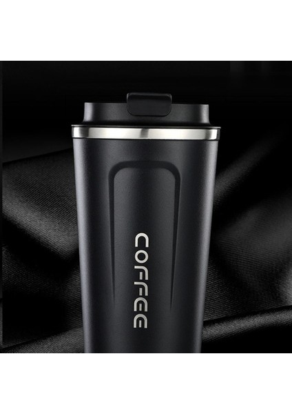 Coffee Cup With Cover Stainless Steel Silicone Metal Coffee Insulated Water Cup Portable Outdoor Portable Cup For Gifts (Yurt Dışından)
