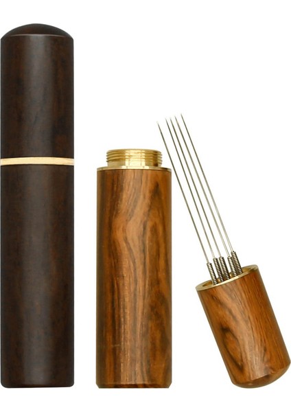 2pc Espresso Distribution Tool,espresso Stirrer Tool With Natural Wood Handle And Base,5needles Espresso Coffee Stirrers (Yurt Dışından)