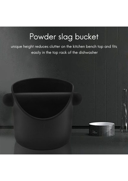 Coffee Grind Knock Box And Espresso Dump Bin (Black) (Yurt Dışından)