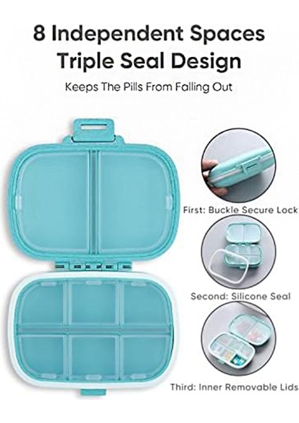 8 Adet Günlük Hap Saklama Kutusu, 8 Bölmeli Taşınabilir Ilaç Kutuları, Vitaminler Için Ilaç Kutuları (Yurt Dışından) fırsatları
