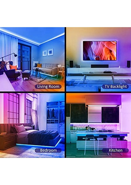 SMD5050 Rgb LED Işıklar Uzaktan Kumandalı Akıllı Telefon Uygulaması ile Yatak Odası Bar Odası Için LED Işıkları Kontrol Edin Dıy 20 M Ab Tak (Yurt Dışından) modelleri