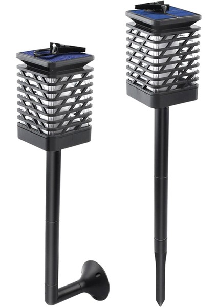 Açık Güneş Fenerleri LED Su Geçirmez Bahçe Lambası, Duvara Montaj ve Zemin Spike ile Titreşen Alev Dekoratif Bahçe Işıkları (Yurt Dışından)