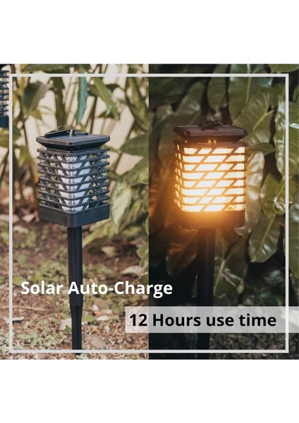 Açık Güneş Fenerleri LED Su Geçirmez Bahçe Lambası, Duvara Montaj ve Zemin Spike ile Titreşen Alev Dekoratif Bahçe Işıkları (Yurt Dışından) fırsatları